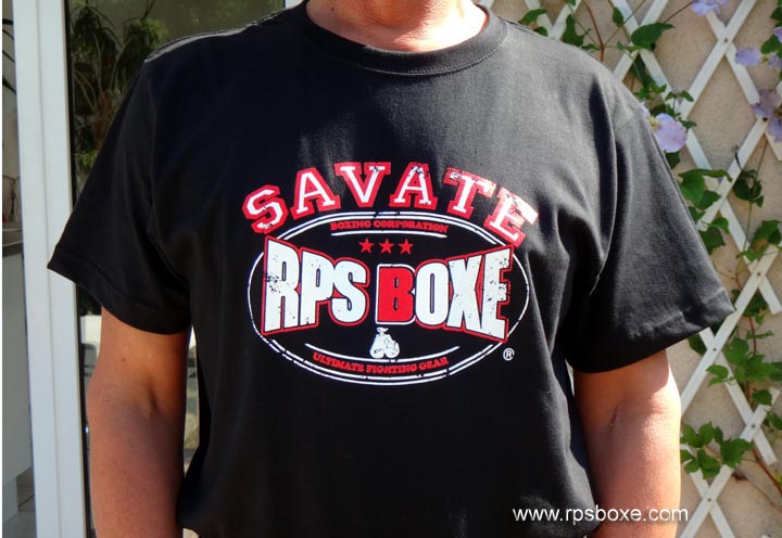 tee shirt savate logo rpsboxe vintage