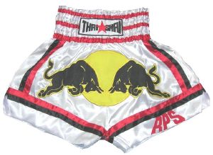 Short boxe Thai - THAISMAI - TSMBB3 Blanc