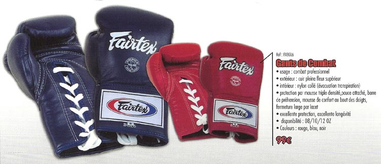 GANTS BOXE FAIRTEX